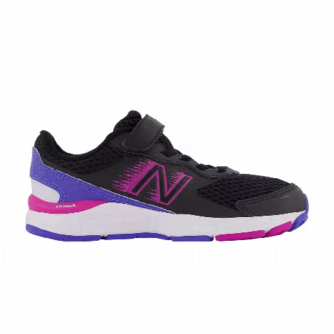 New Balance 680v6 Bungee Big Kid X-Wide 'Black Magenta Pop'