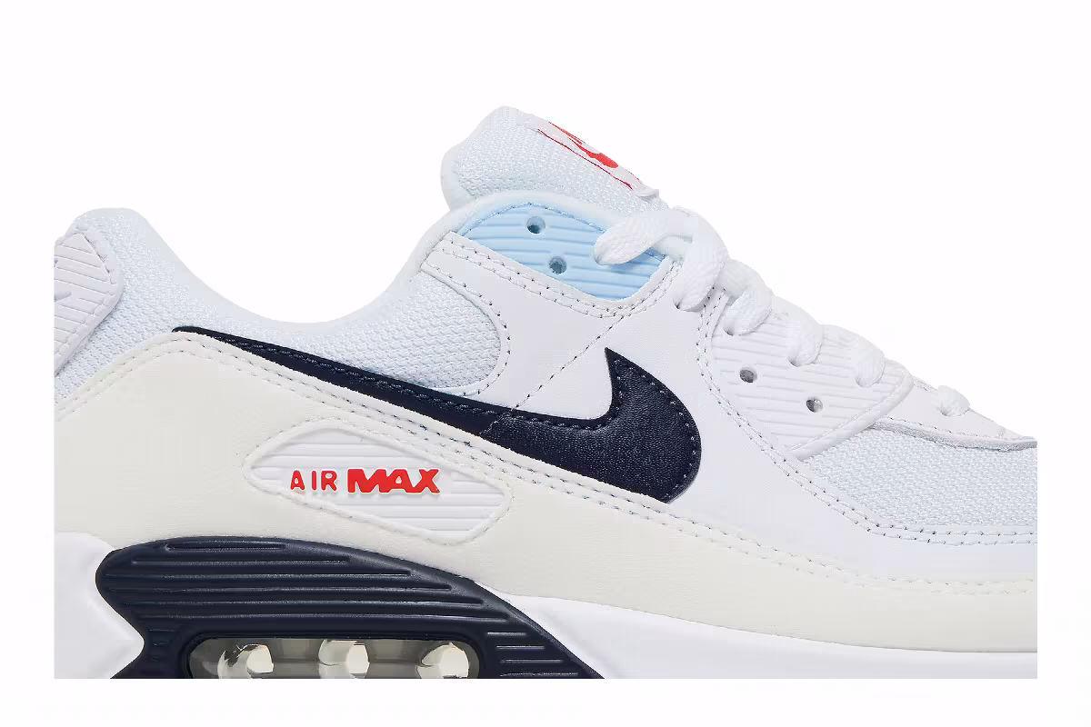 Nike Air Max 90 White Midnight Navy, view 3