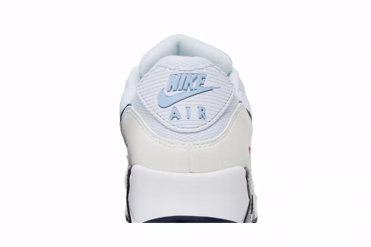 Nike Air Max 90 White Midnight Navy, view 8
