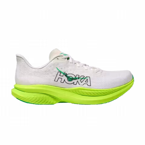 HOKA Mach 6 'White Neon Lime'