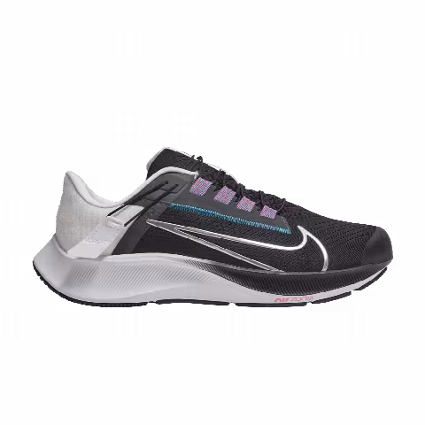 Nike Air Zoom Pegasus 38 FlyEase Extra Wide 'Black Metallic Silver'