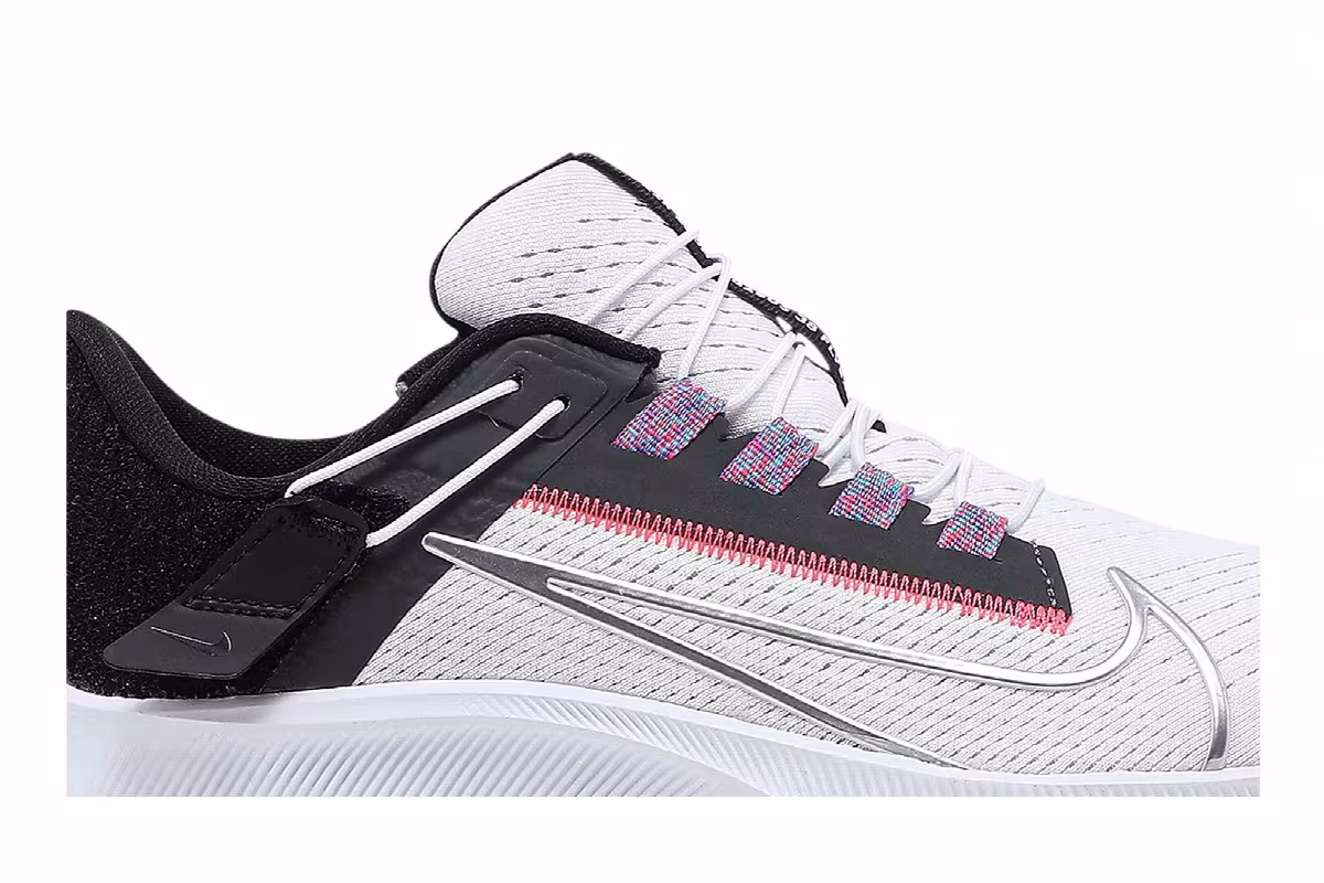 Nike Women's Air Zoom Pegasus 38 FlyEase White Metallic Silver, view 3