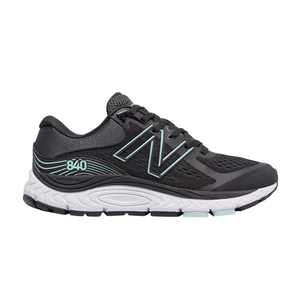 New Balance Women's 840v5 2E Wide Black Storm Blue