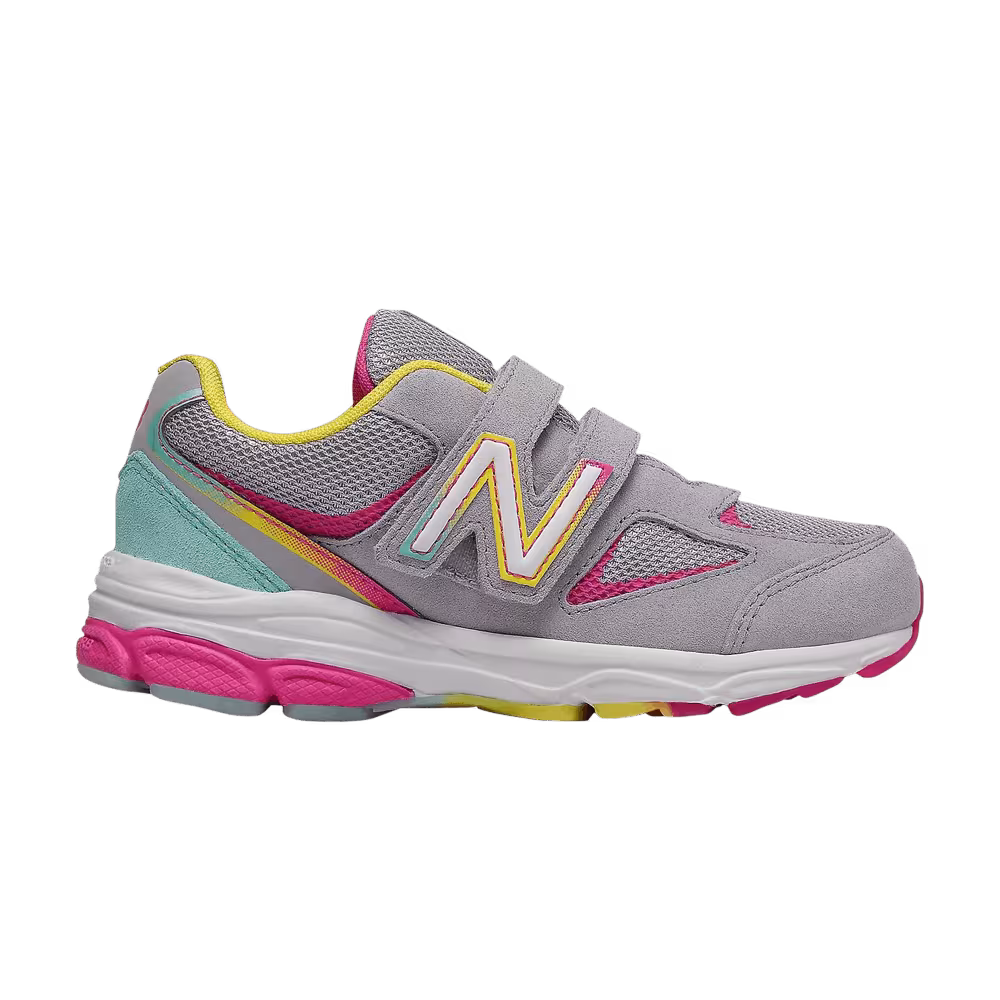 New Balance 888v2 Hook & Loop Little Kid Wide Grey Rainbow