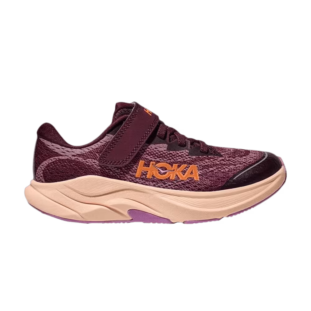 HOKA Rincon 4 Little Kids Black Cherry Classic Mauve