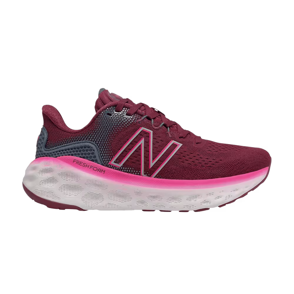 New Balance Women's Fresh Foam More v3 2E Wide Garnet Pink Glow