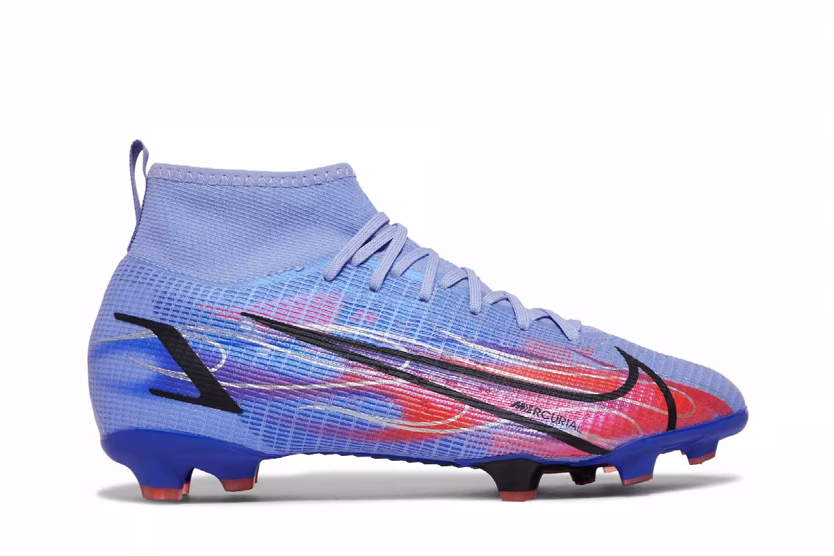 Kylian Mbappé x Nike Mercurial Superfly 8 Pro FG GS Flames, view 2