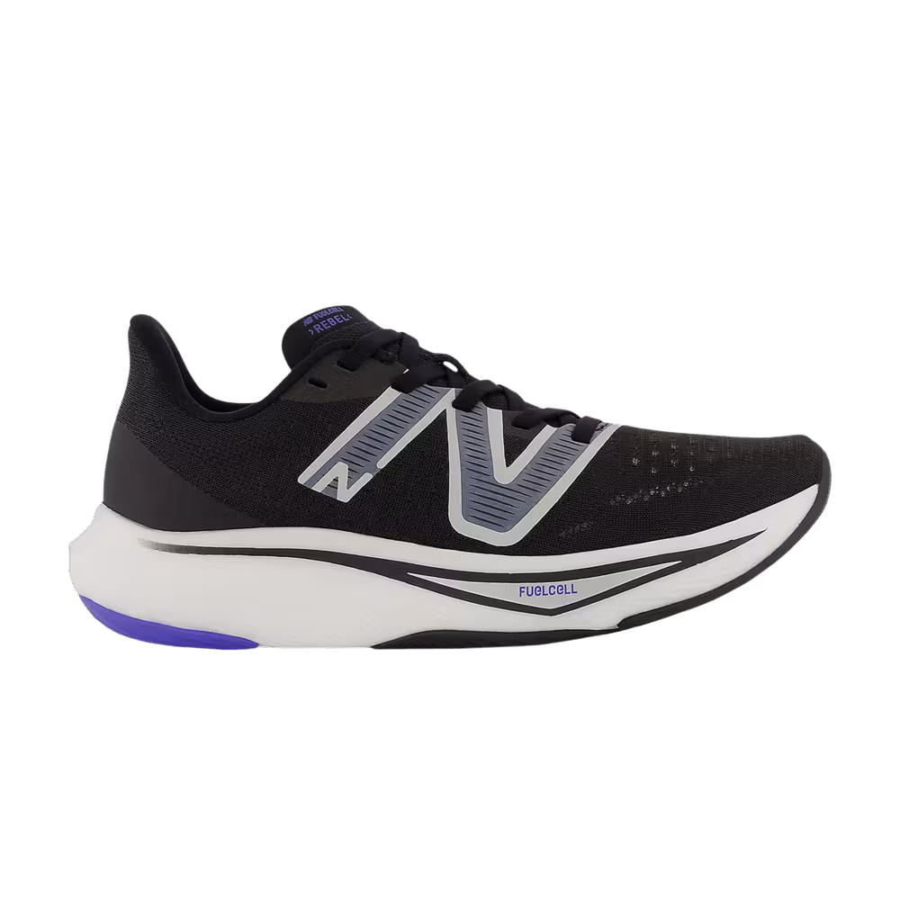New Balance Women's FuelCell Rebel v3 Wide Black Vibrant Spring Glo