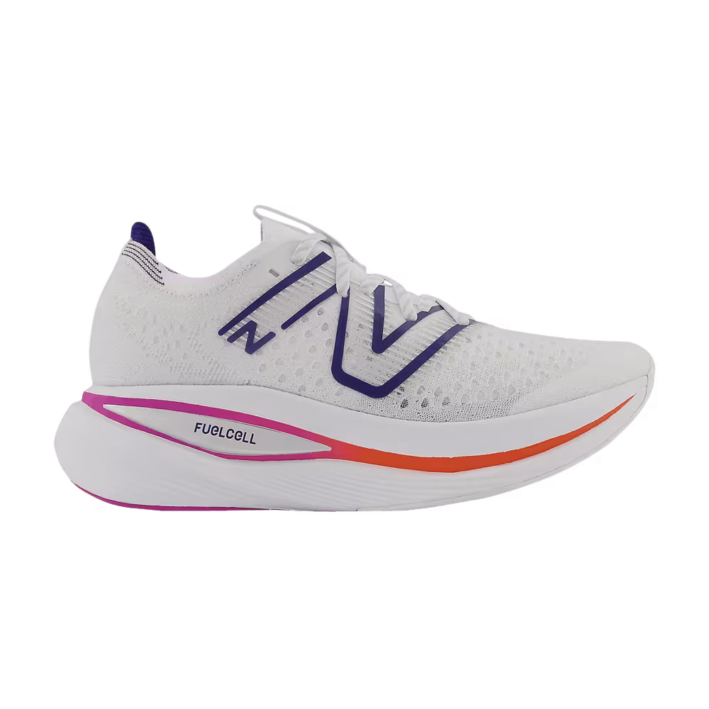 New Balance Women's FuelCell SuperComp Trainer Wide White Blue Magenta