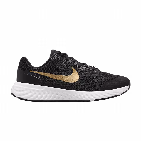 Nike Revolution 6 4E Wide GS 'Black Metallic Gold'
