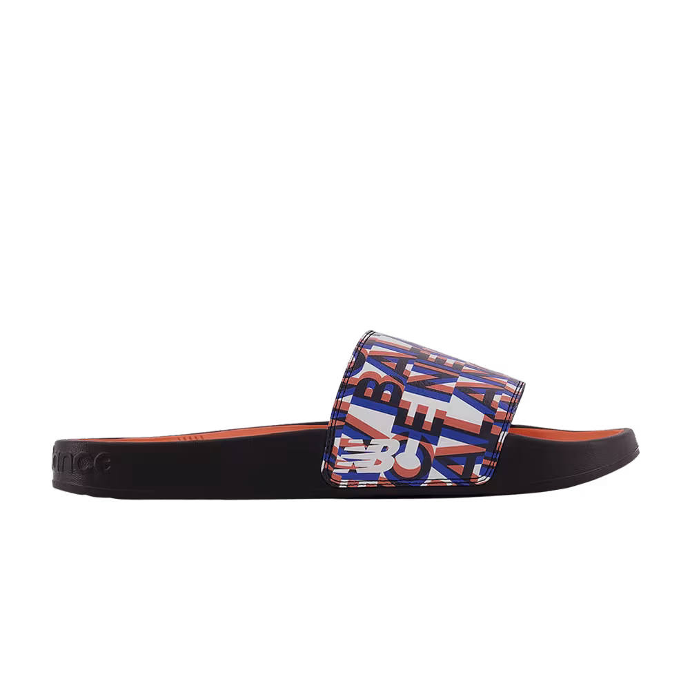 New Balance 200 Slide Black Vibrant Orange