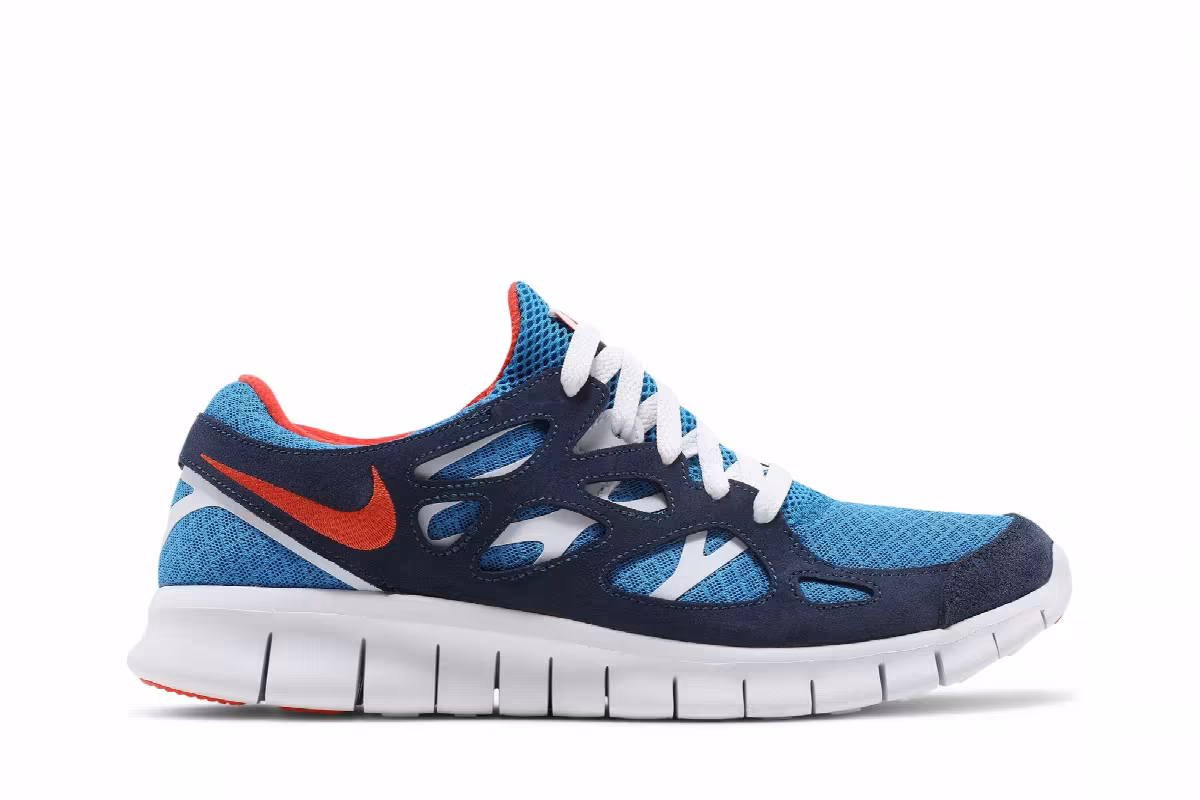 Nike Free Run 2 Light Photo Blue Orange, view 2