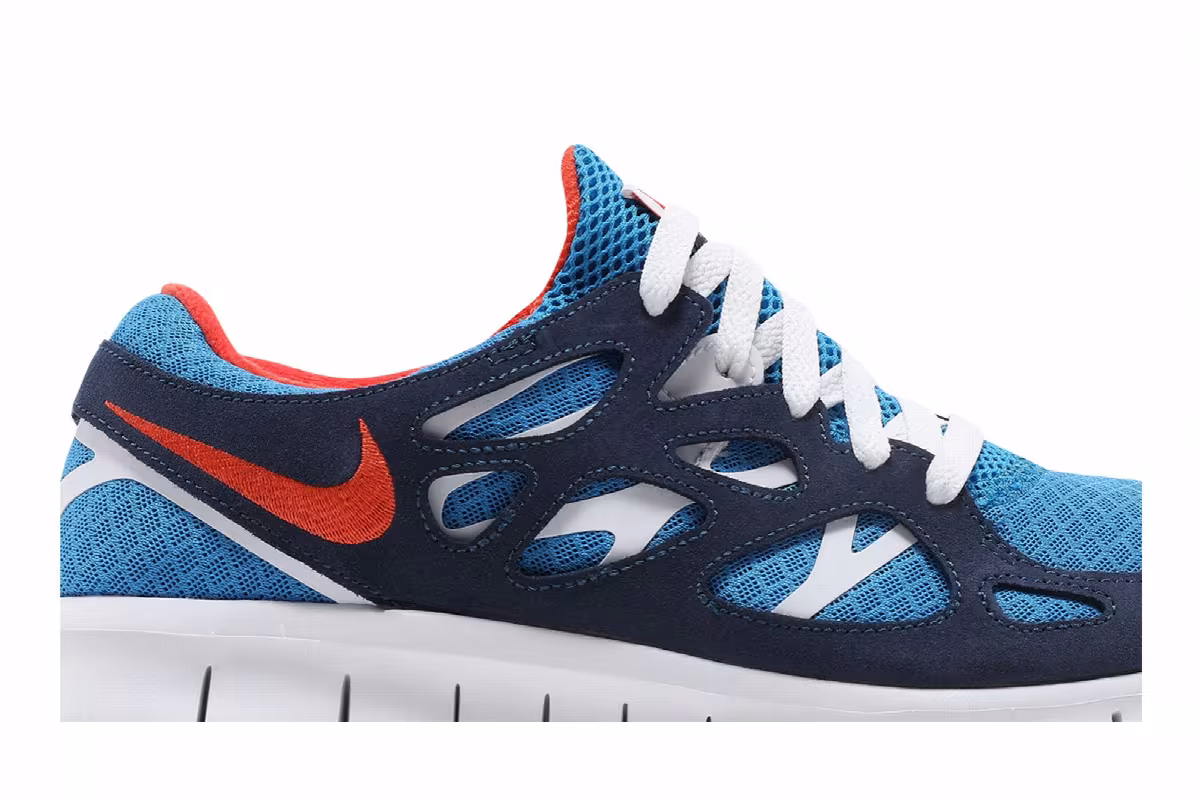 Nike Free Run 2 Light Photo Blue Orange, view 3