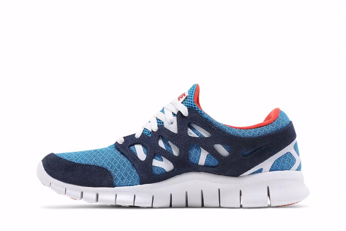Nike Free Run 2 Light Photo Blue Orange, view 4