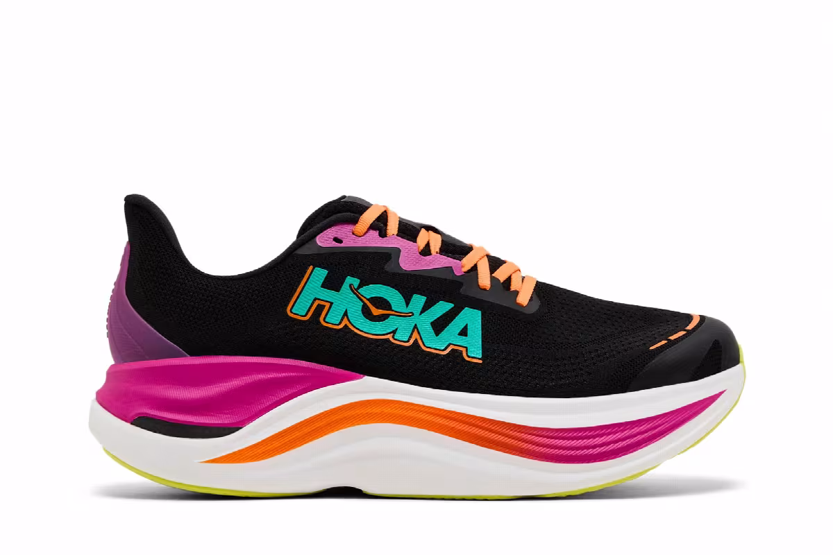 HOKA Skyward X Black Electric Aqua, view 2