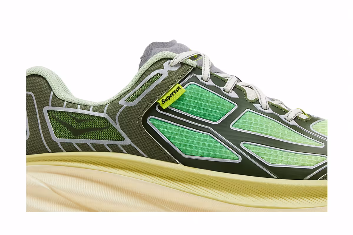 Supervsn x HOKA Clifton One9 Mantis Green, view 3