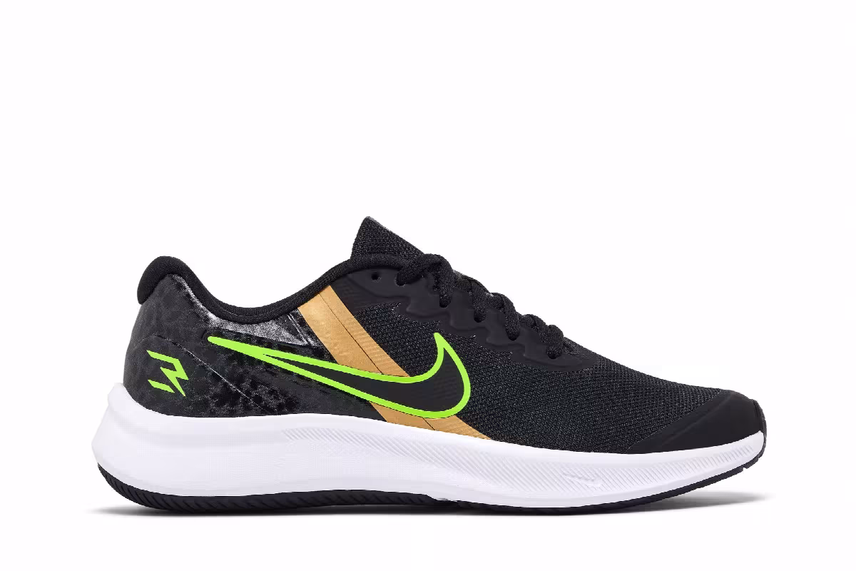 Nike Star Runner 3 RW GS Black Action Green, view 2
