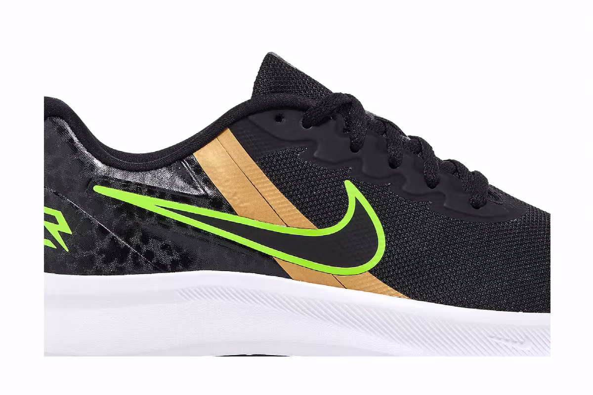 Nike Star Runner 3 RW GS Black Action Green, view 3