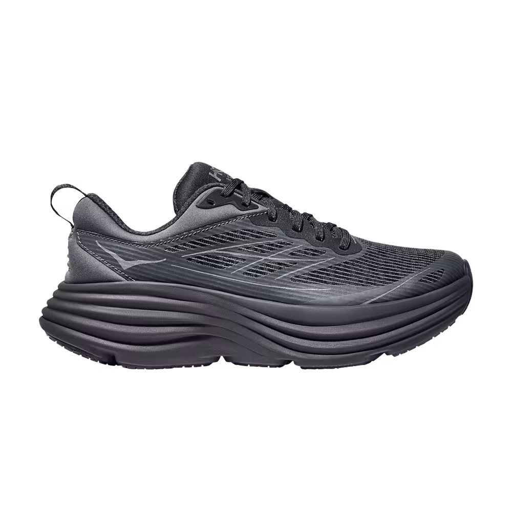 HOKA Bondi 8 Caged Stealth Tech Pack - Charcoal Grey