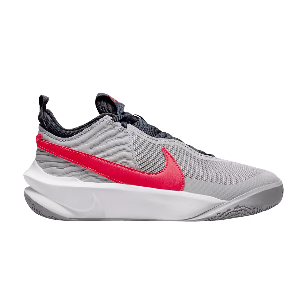 Nike Team Hustle D10 GS Light Smoke Bright Crimson