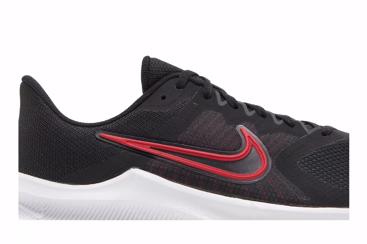 Nike Downshifter 11 4E Wide Black University Red, view 3