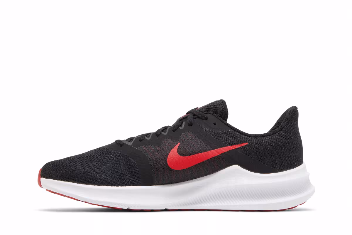 Nike Downshifter 11 4E Wide Black University Red, view 4