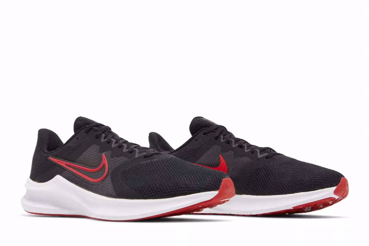 Nike Downshifter 11 4E Wide Black University Red, view 9