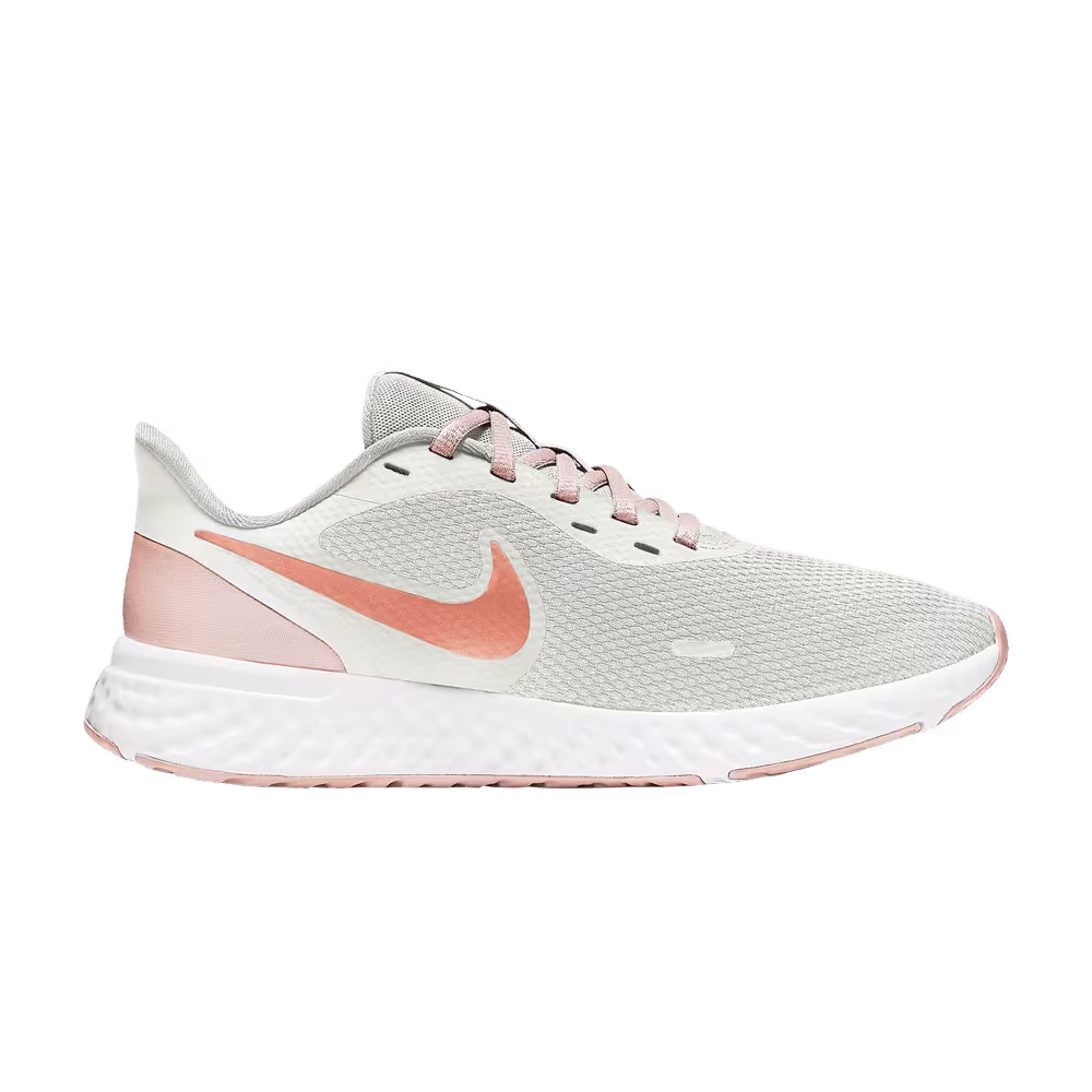 Nike Women's Revolution 5 Wide White Orange Pearl