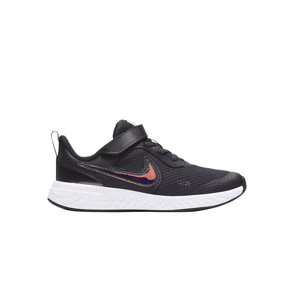 Nike Revolution 5 SE Power PS Black Iridescent Swoosh