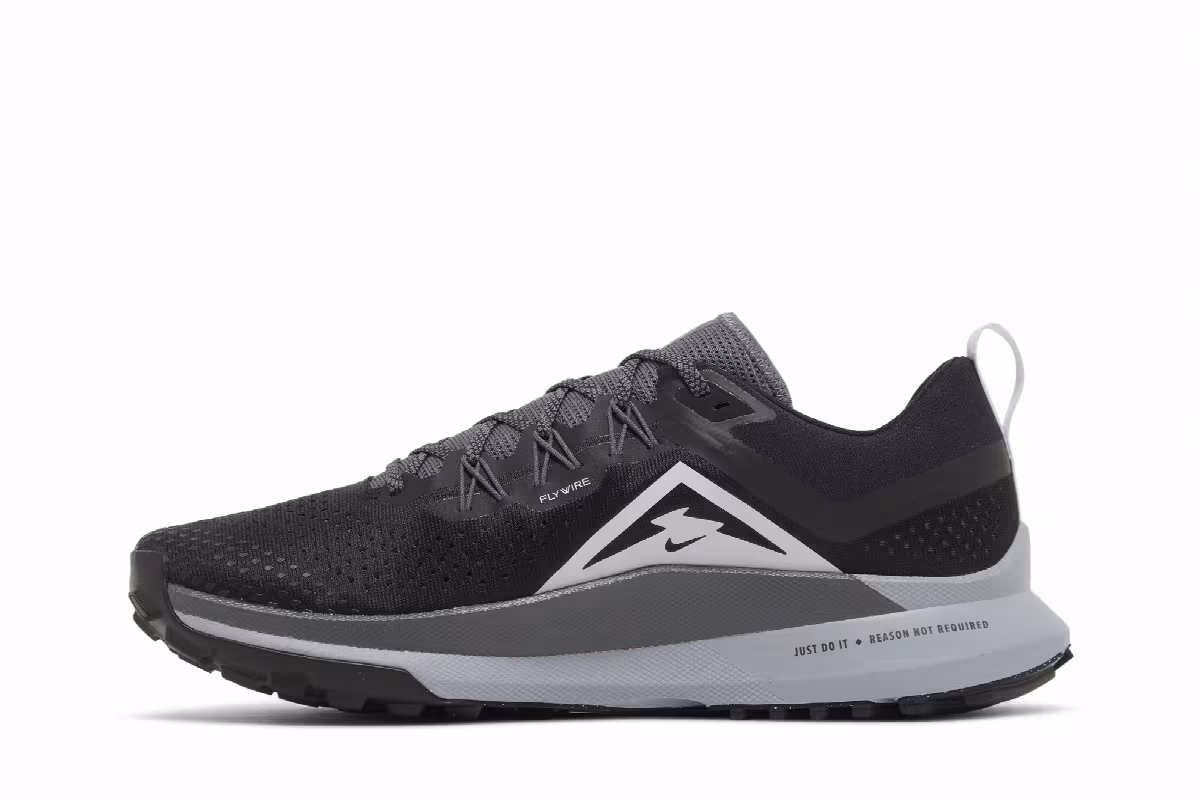 Nike React Pegasus Trail 4 Black Dark Grey, view 4