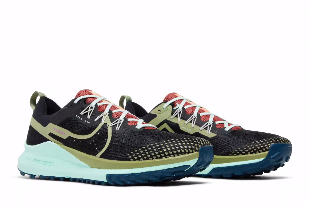Nike React Pegasus Trail 4 Black Alligator Mint, view 9
