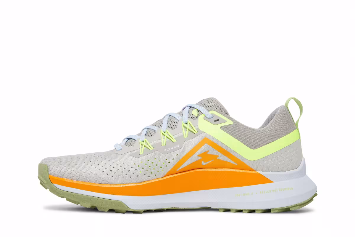 Nike React Pegasus Trail 4 Light Iron Ore Volt, view 4