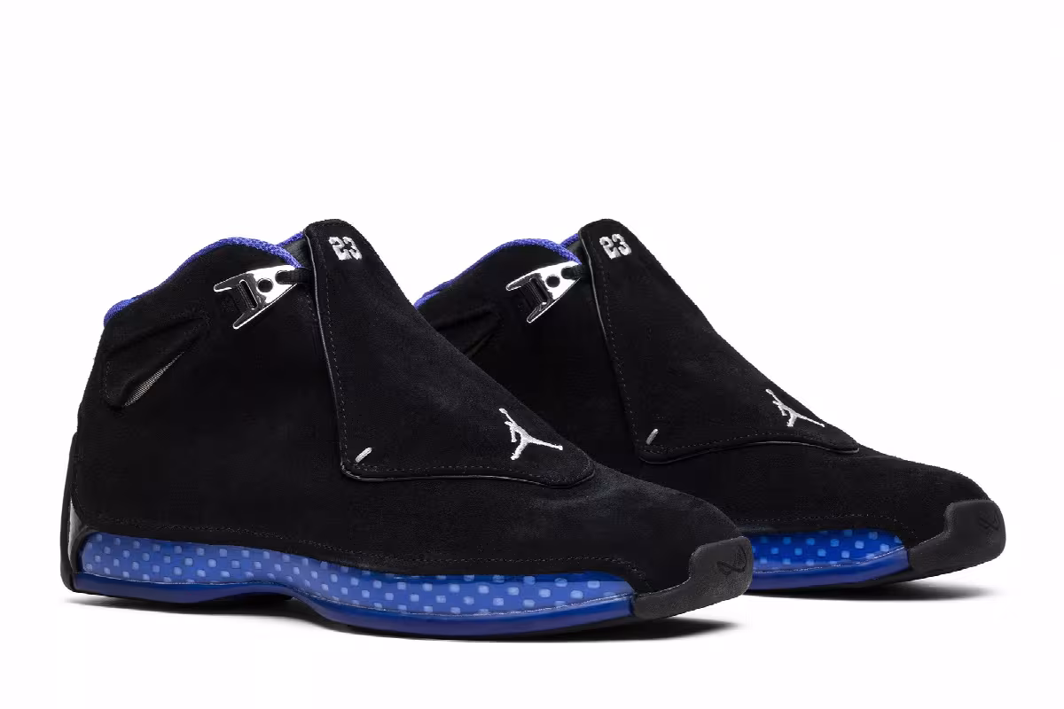 Air Jordan 18 Black Sport Royal 2018, view 9