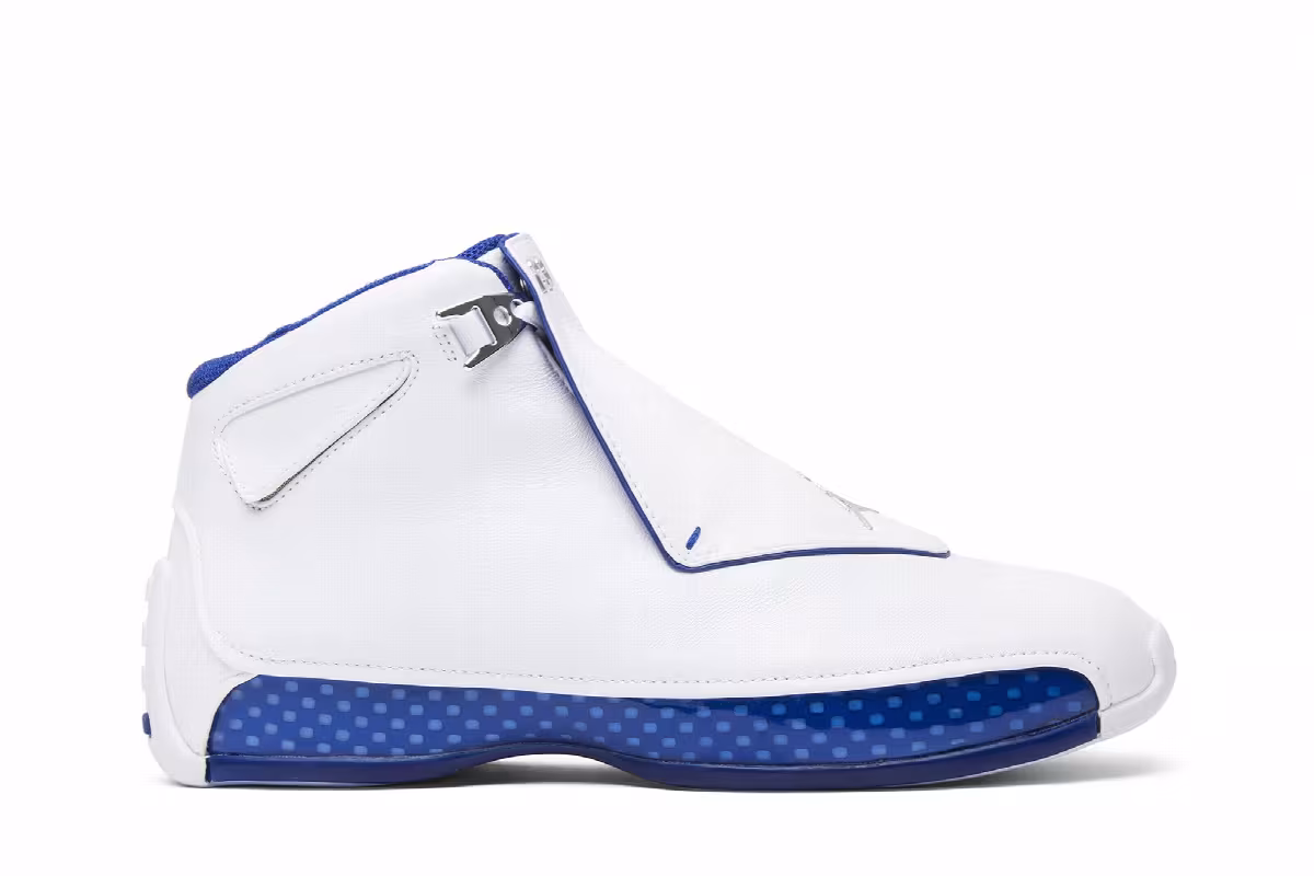 Air Jordan 18 White Sport Royal 2018, view 2