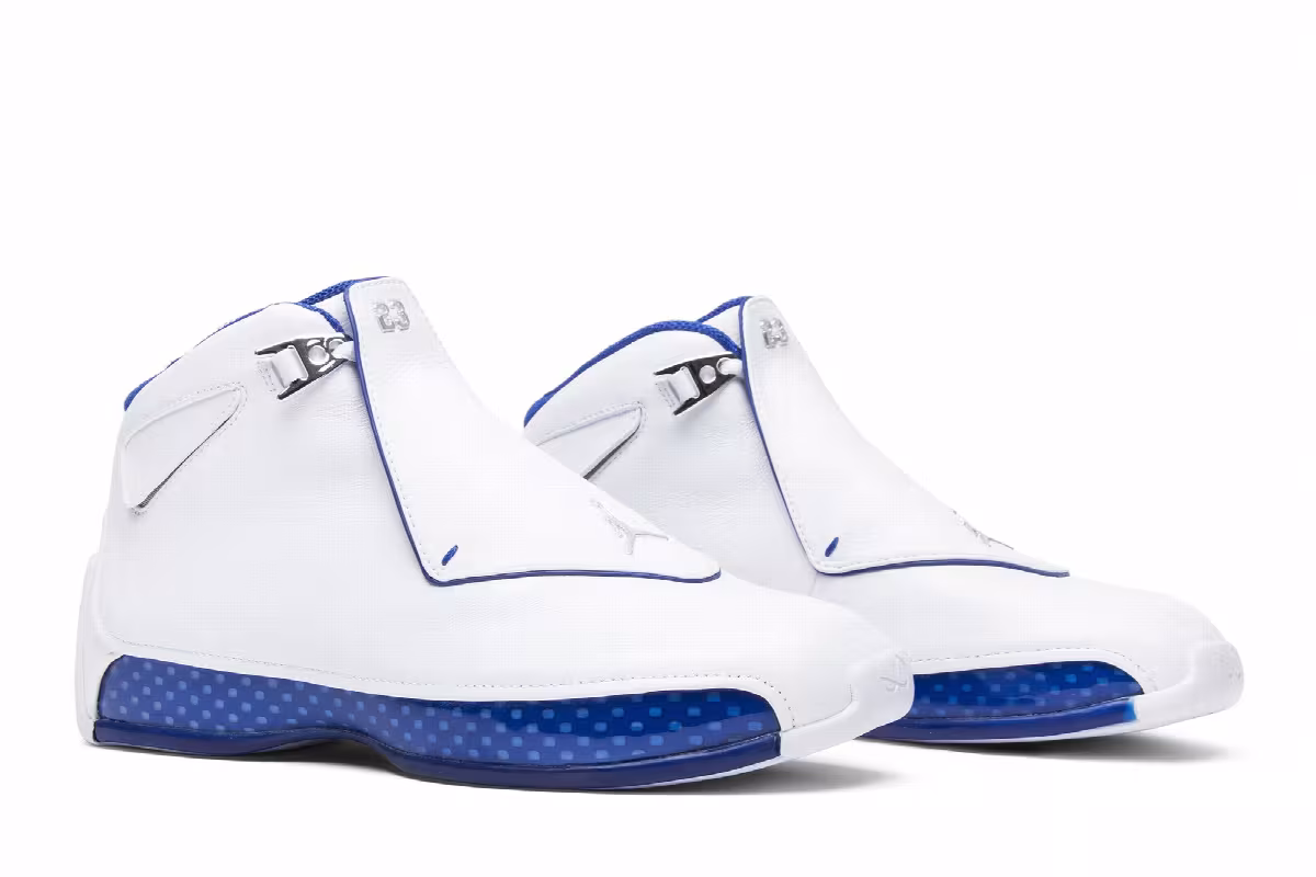 Air Jordan 18 White Sport Royal 2018, view 9