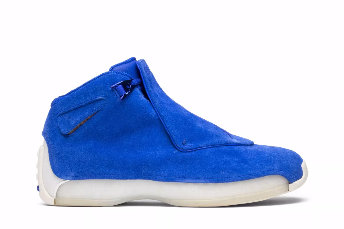 Air Jordan 18 Blue Suede, view 2