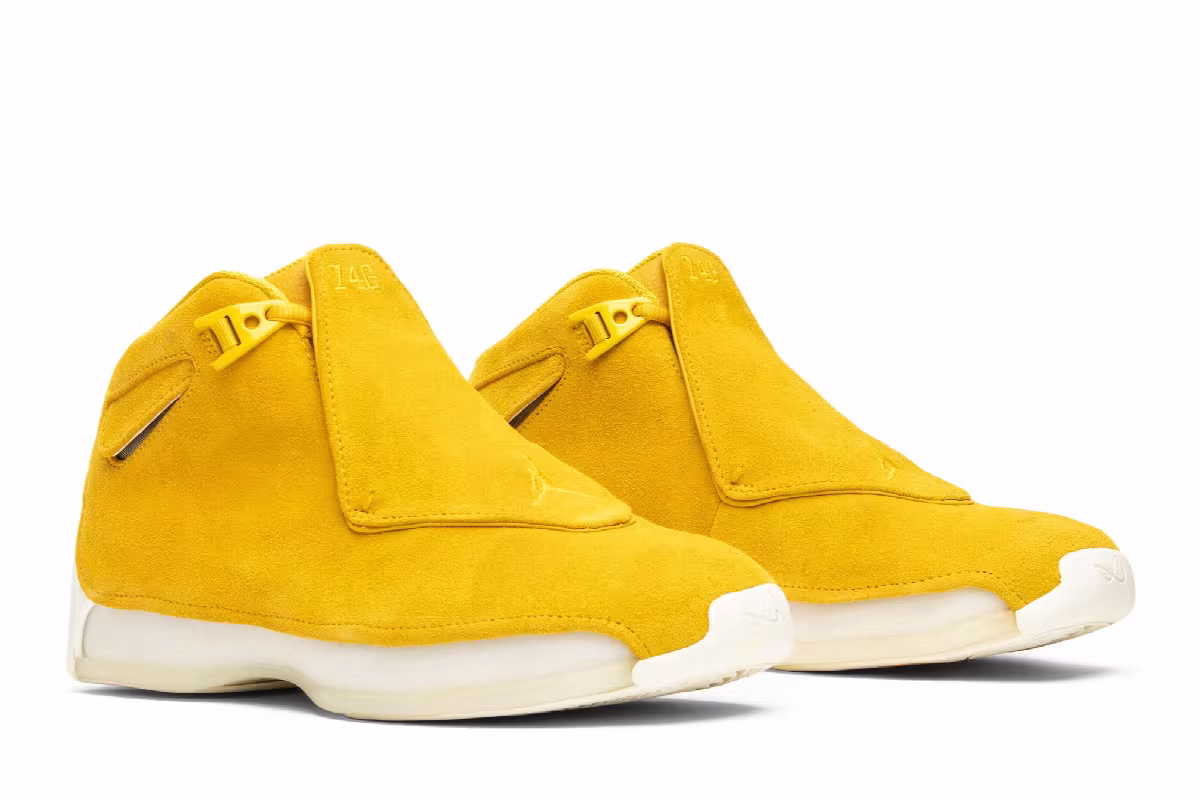 Air Jordan 18 Yellow Suede, view 9