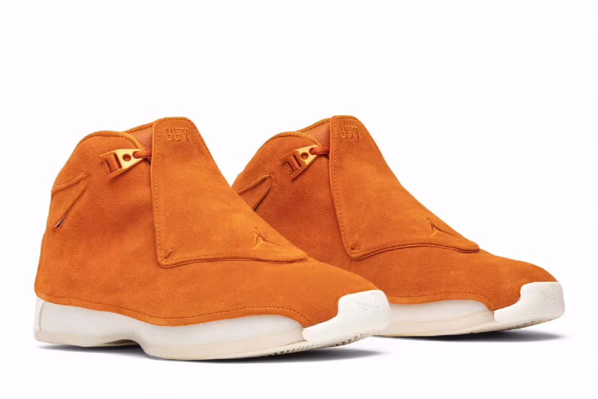 Air Jordan 18 Orange Suede, view 9