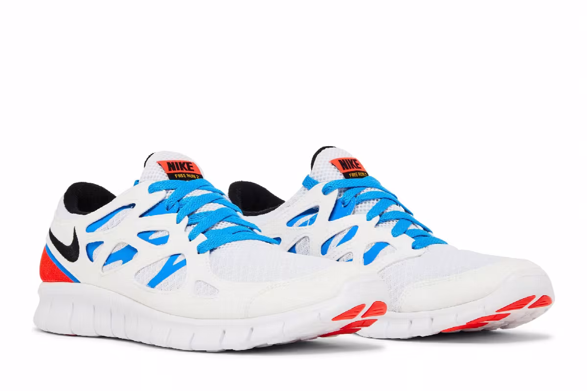 Nike Free Run 2 White Photo Blue, view 9
