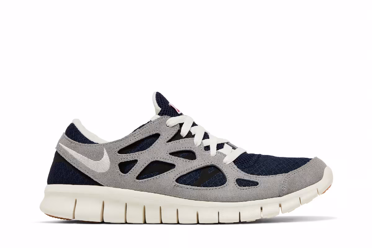 Nike Free Run 2 Midnight Navy Wolf Grey, view 2
