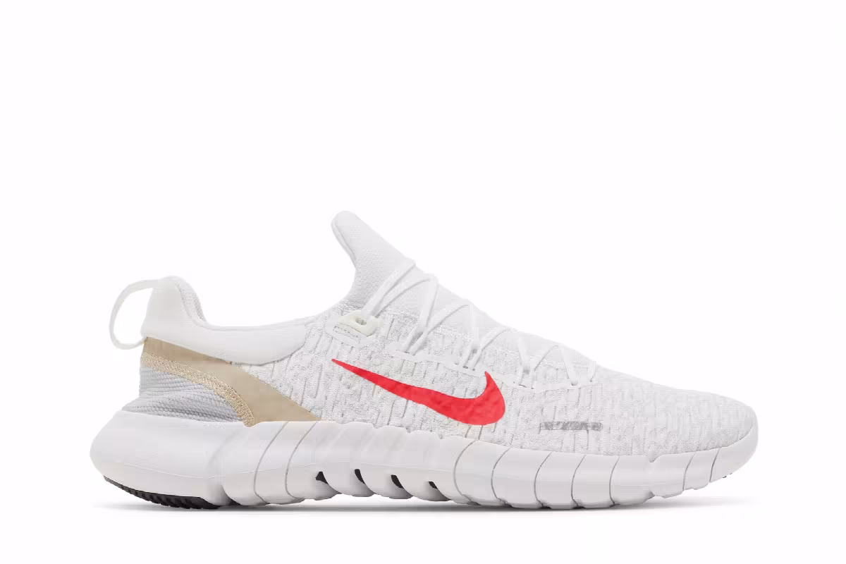 Nike Free RN 5.0 White Siren Red, view 2