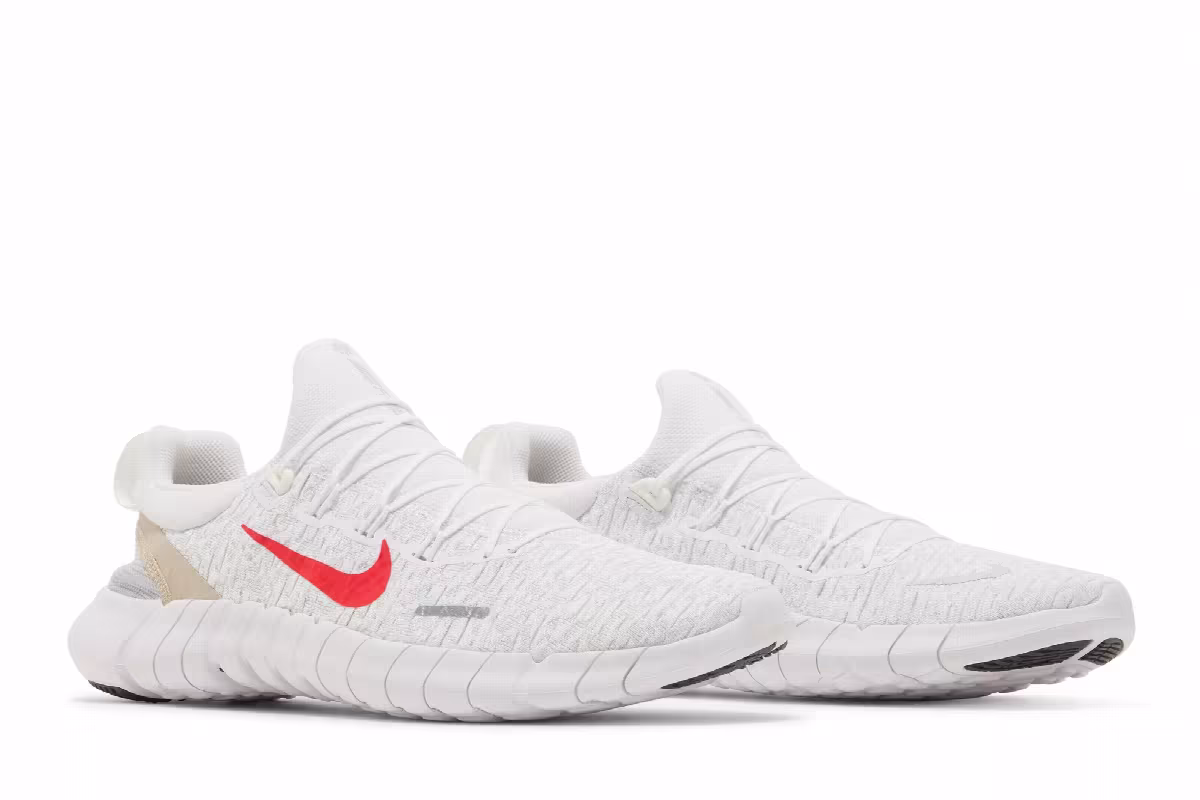 Nike Free RN 5.0 White Siren Red, view 9
