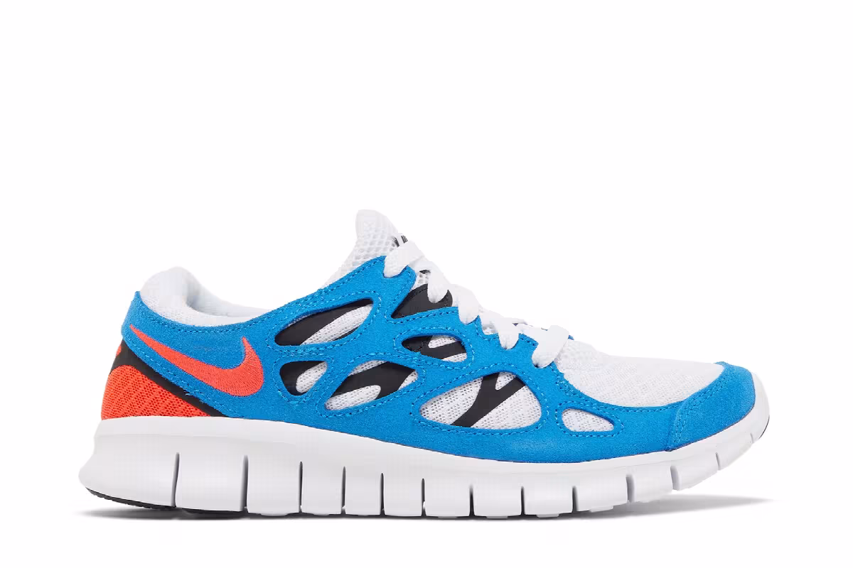 Nike Women's Free Run 2 White Photo Blue, view 2