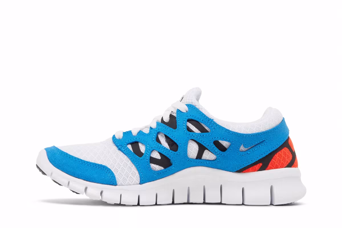 Nike Women's Free Run 2 White Photo Blue, view 4