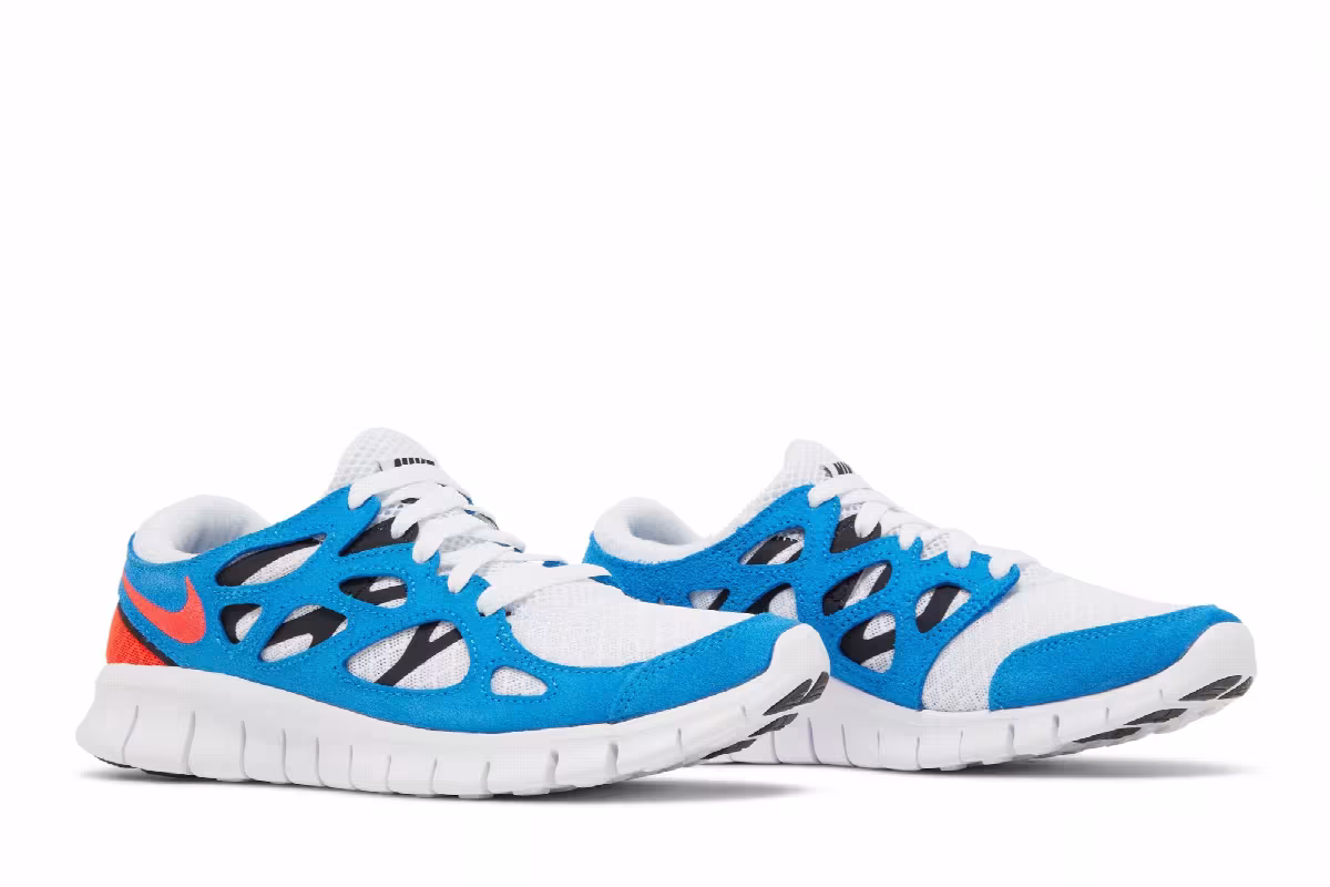 Nike Women's Free Run 2 White Photo Blue, view 9