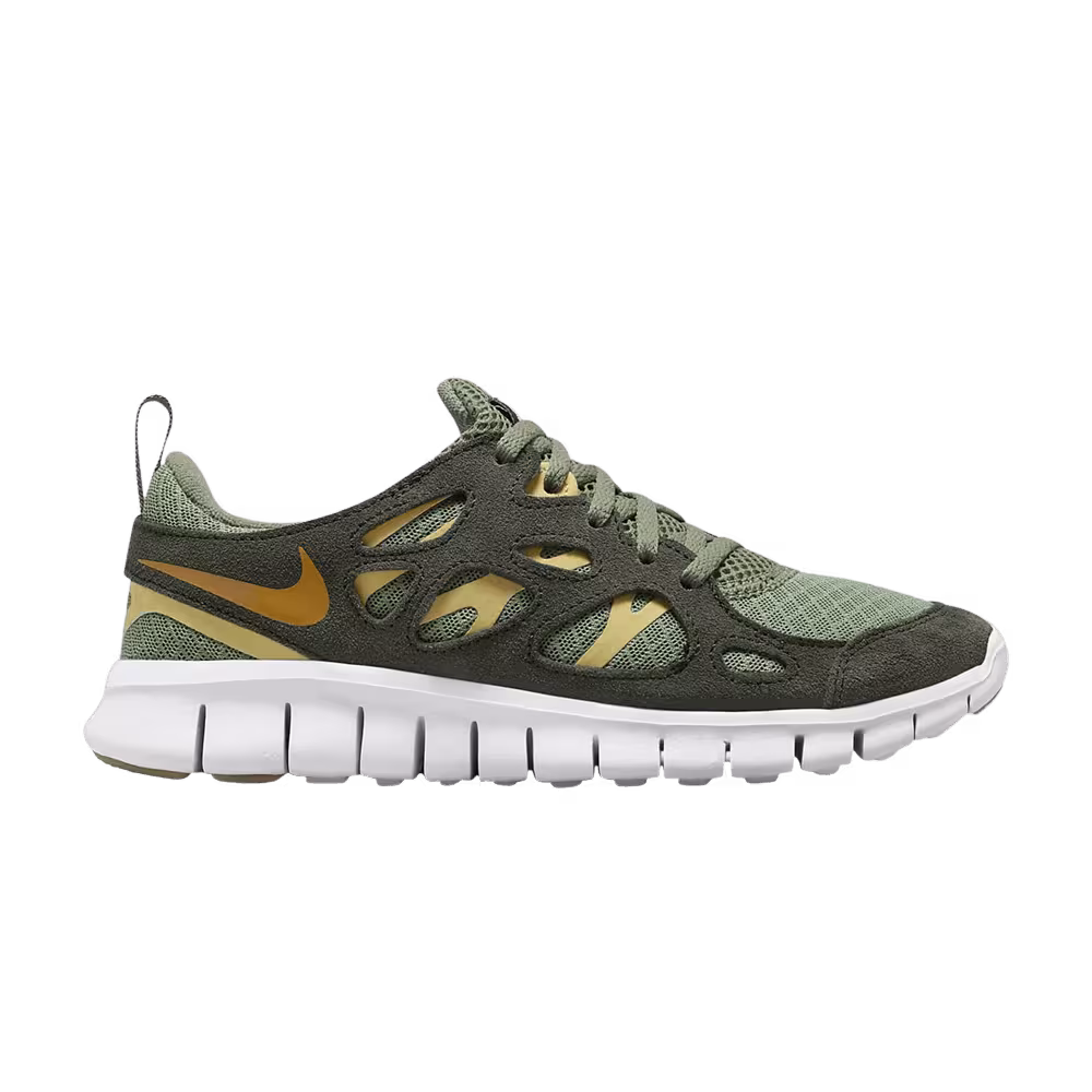 Nike Free Run 2 GS Oil Green Wheat Gold