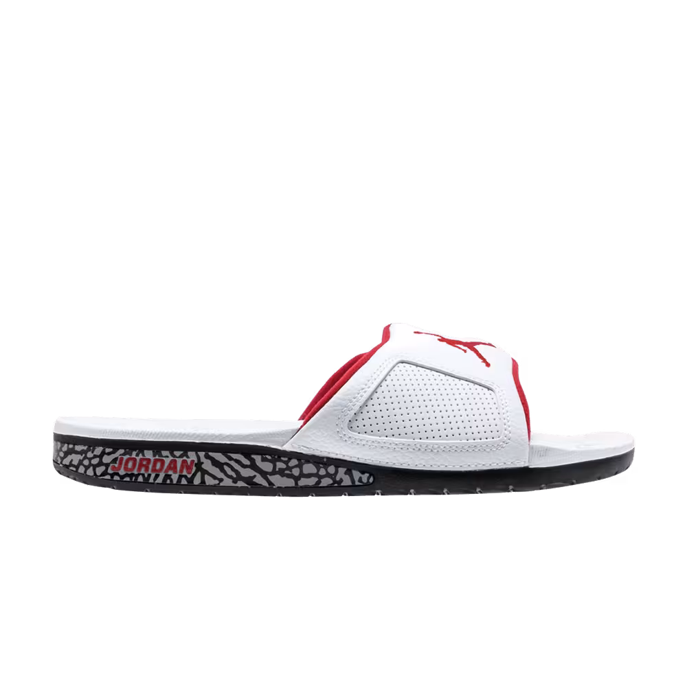 Air Jordan Hydro 3 Slide White University Red