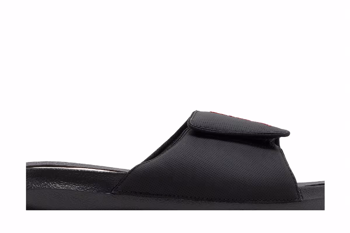 Air Jordan Hydro 6 Slide Black University Red, view 3