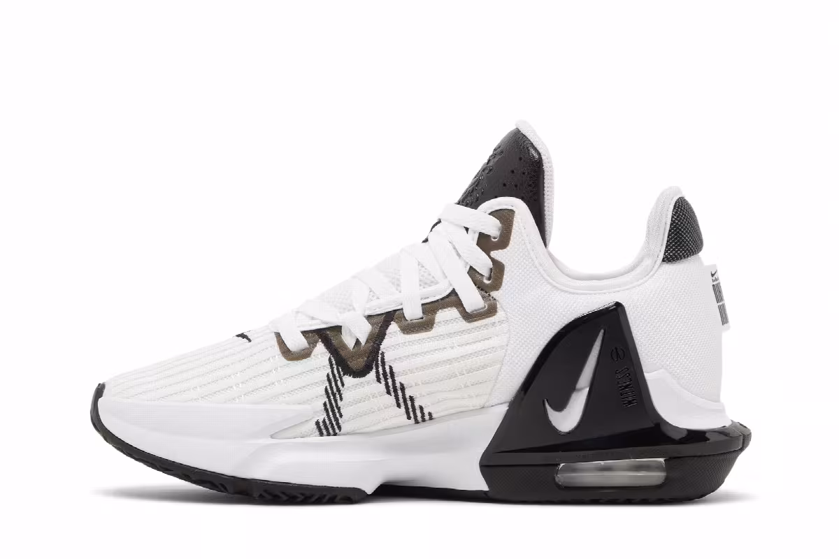 Nike LeBron Witness 6 TB White Black, view 4