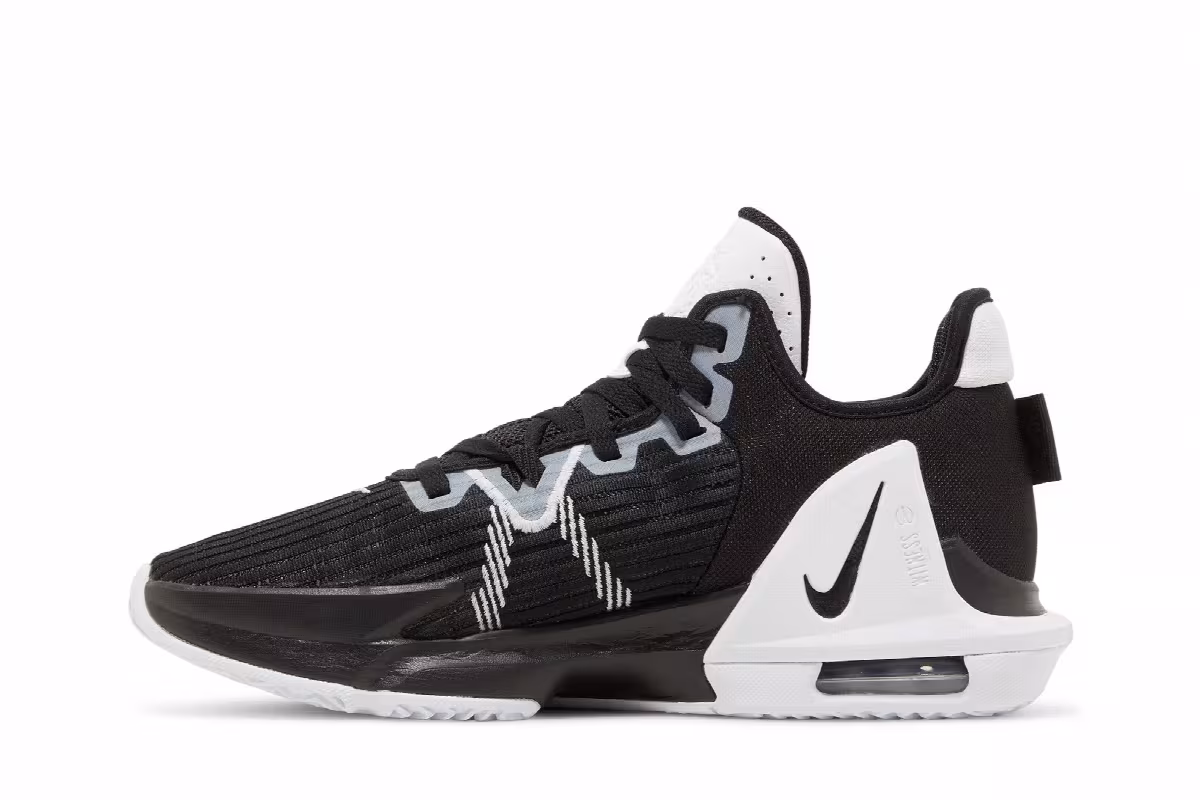 Nike LeBron Witness 6 TB Black White, view 4
